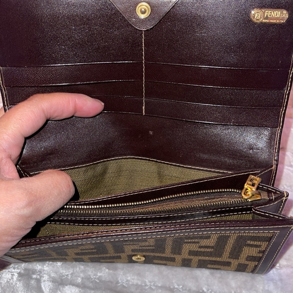 Fendi Preloved Wallet, Pristine Condition Brown C… - image 4